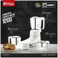 EM-MG347 Elima Platina 3 1200W Mixer Grinder with 3 Jars - Image 3