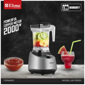 EM-PB330 Elima Tornado Professional Blender | 2000W Heavy Duty Ice Crusher & Multi-Function Fruit Juicer
