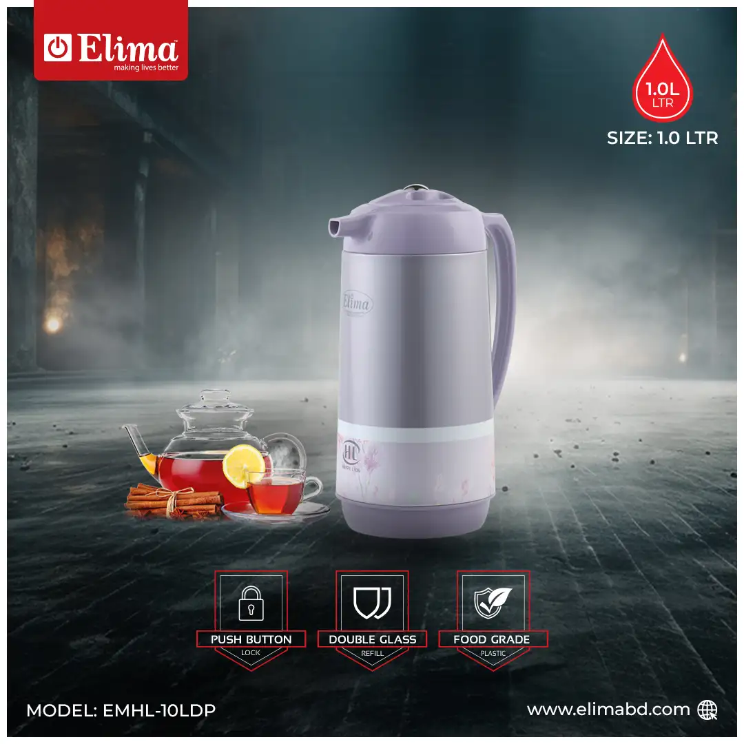 EMHL-10LDP EMHL-10LDP Elima 1.0L Vacuum Flask – Hot & Cold Drinks | Happy Lion - Image 1