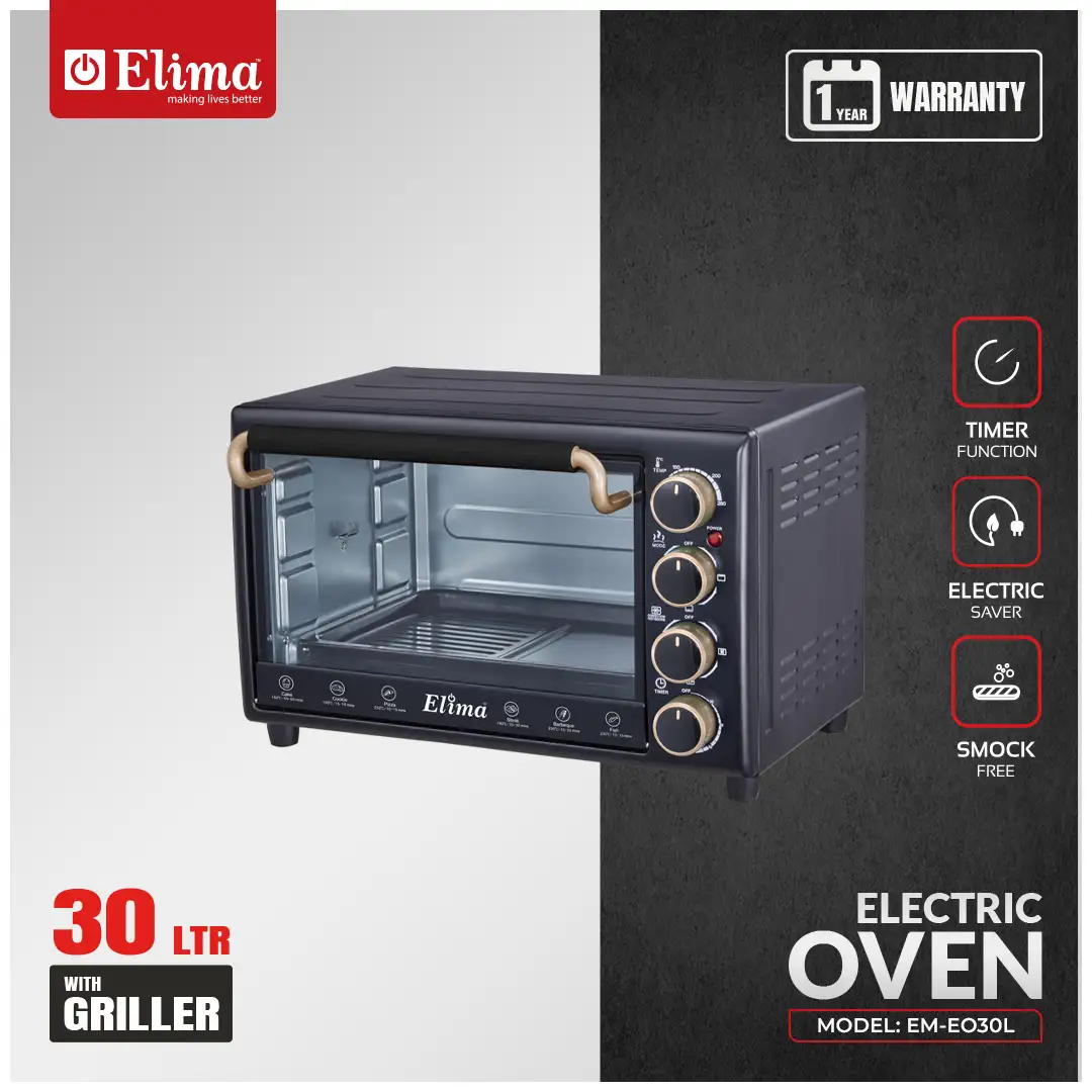 EM-EO30L EM-EO30L Elima 30L Electric Oven, Convection Cooking & Rotisserie Function - Image 1