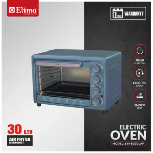 EM-EO30LAF Elima 30L Electric Oven with Air Fryer, Convection Cooking & Rotisserie Function
