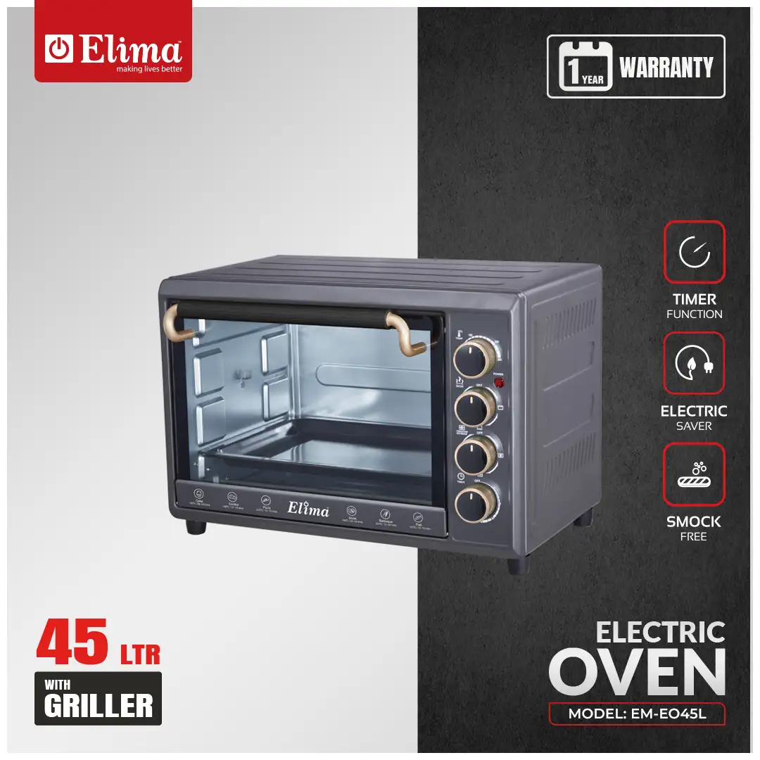 EM-EO45L EM-EO45L Elima 45L Electric Oven, Convection Cooking & Rotisserie Function - Image 1