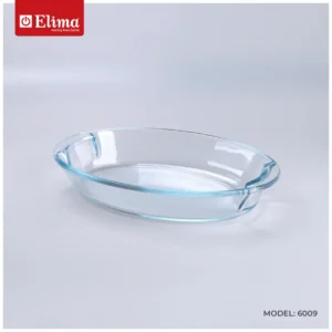Elima Premium Borosilicate Glass Bakeware - Oven, Microwave & Freezer Safe | 1.5L Oval Dish | Oven, Microwave & Freezer Safe | Model: 6009