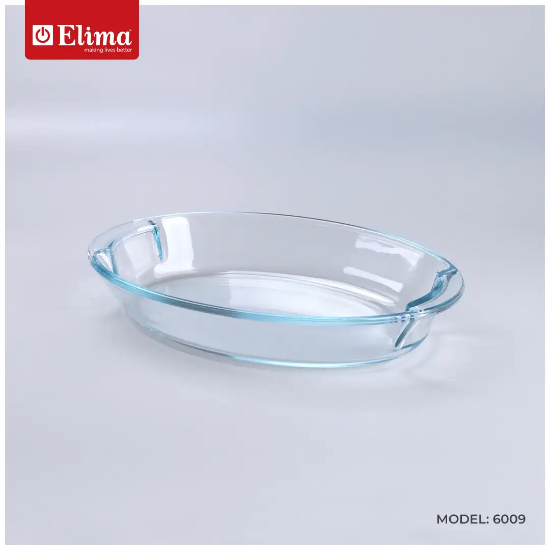 6009 Elima Premium Borosilicate Glass Bakeware - Oven, Microwave & Freezer Safe | 1.5L Oval Dish | Oven, Microwave & Freezer Safe | Model: 6009 - Image 1