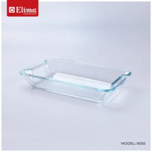 Model 9055 | Bakeware Premium Borosilicate Glass - 1.0L Rectangular Dish | Oven, Microwave & Freezer Safe