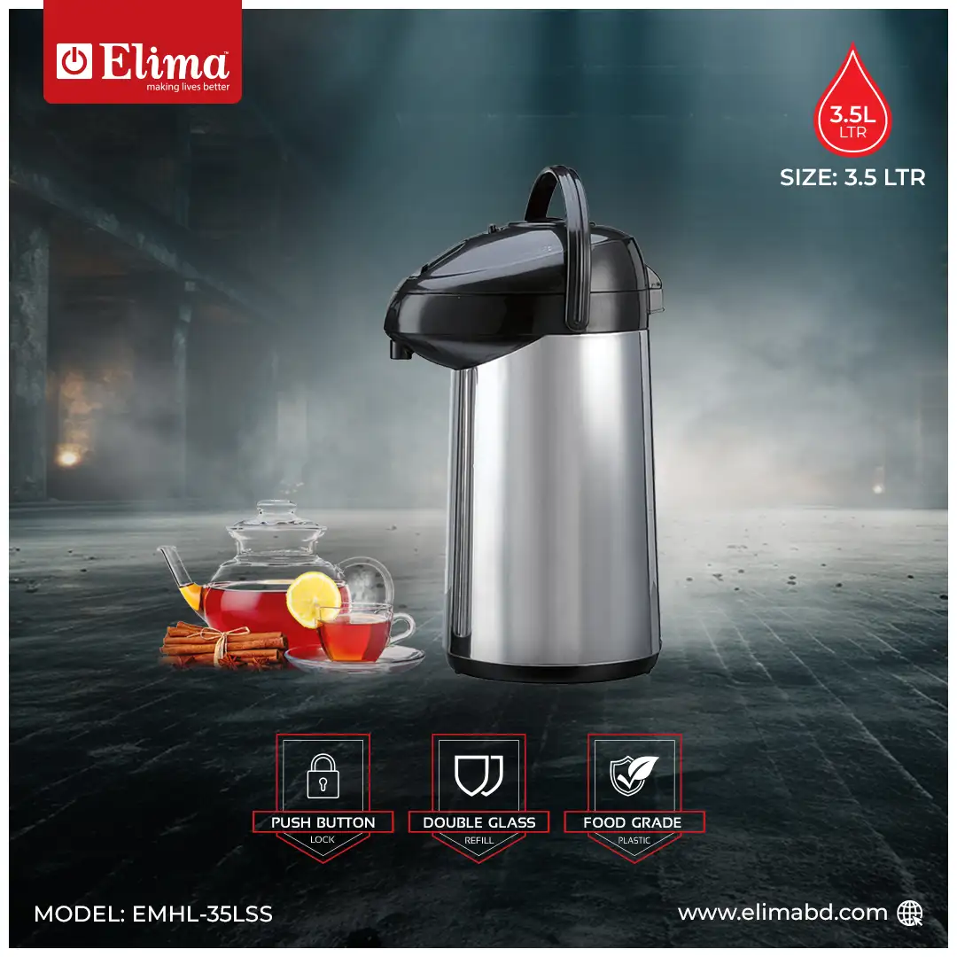 EMHL-35LSS EMHL-35LSS Elima 3.5L AIR POT/Flask – Hot & Cold | Happy Lion - Image 1