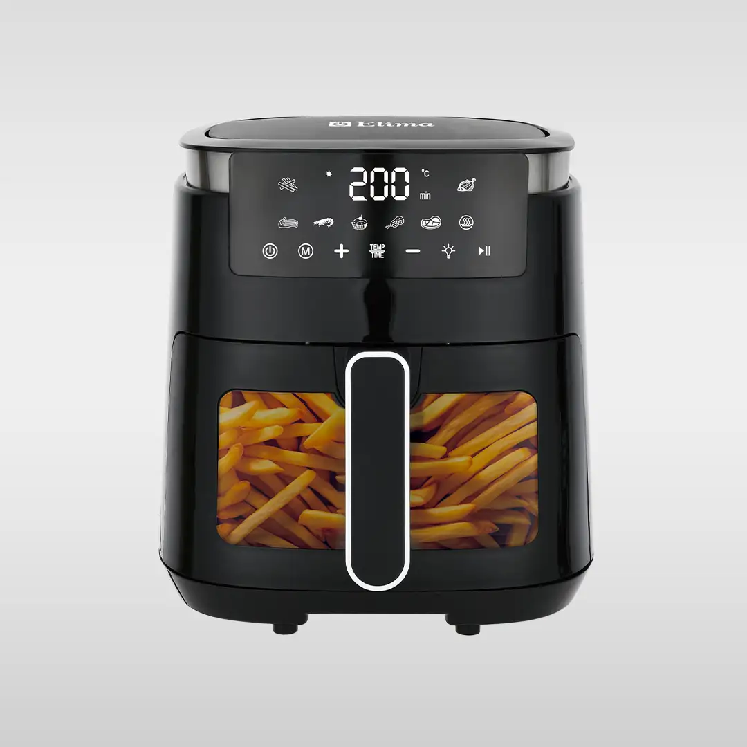 6060L 1 EM-AF6060L Elima 6.0L Digital Air Fryer- 360° Air Circulation, Oil-Free Healthy Cooking, LED Touch Display - Image 1