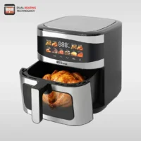 Elima EM-AF8000L 8.0L Digital Air Fryer with Double Coil, Keep Warm Function & 10 Colourful Food Preset Menus - Image 4