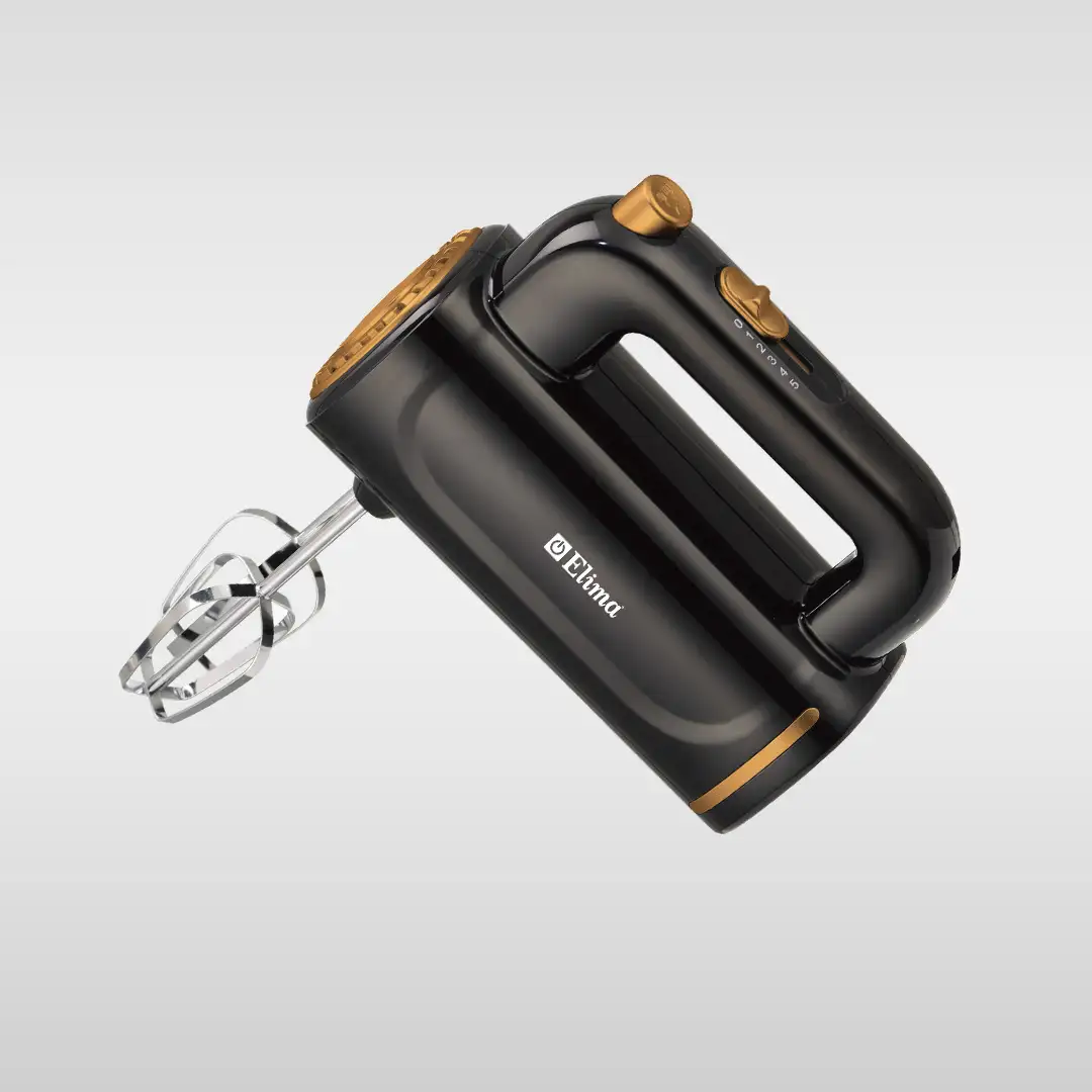 EM-HM77 B2 EM-HM77BG Elima Egg Beater- 250W Hand Mixer with 5 Powerful Speed Control & Stainless Steel Beaters - Image 1