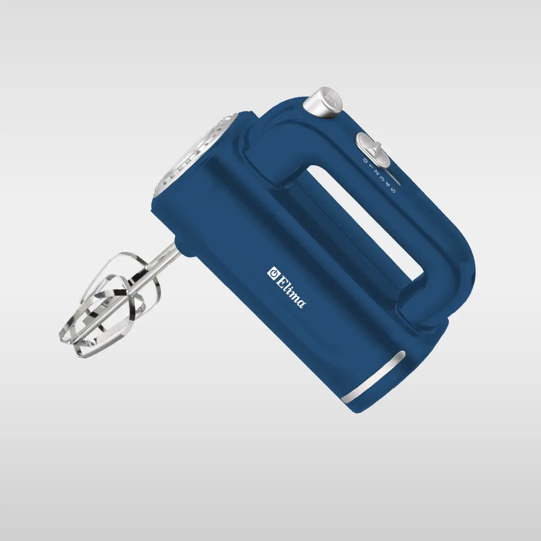 EM-HM77 BL2 EM-HM77BS Elima Egg Beater- 250W Hand Mixer with 5 Speed Control & Stainless Steel Beaters - Image 1